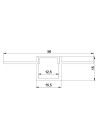 PERFIL ALUMINIO EMP. 2000*56*15mm